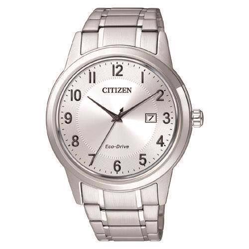 Image of Citizen mat rustfri stål quartz med Eco-Drive Herre ur, model AW1231-58B